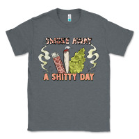 Charcoal Heather smoke away a sh tty day Classic Tee - Artiststas