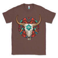 Chestnut turquoise aztec bullskull Classic Tee - JahusDesignShop