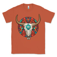 Copper turquoise aztec bullskull Classic Tee - JahusDesignShop