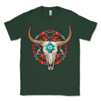 Sports Green turquoise aztec bullskull Classic Tee - JahusDesignShop