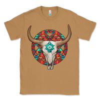 Toasted Coconut turquoise aztec bullskull Classic Tee - JahusDesignShop