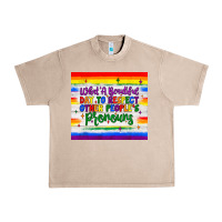 French Oak what a beautiful day to respect other people's pronouns  tumbler Urban Heavy Tee - JahusDesignShop