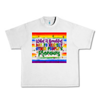 Lunar Rock what a beautiful day to respect other people's pronouns  tumbler Urban Heavy Tee - JahusDesignShop