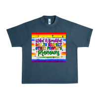Midnight Navy what a beautiful day to respect other people's pronouns  tumbler Urban Heavy Tee - JahusDesignShop