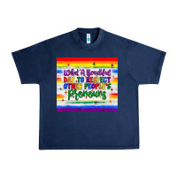 Navy what a beautiful day to respect other people's pronouns  tumbler Urban Heavy Tee - JahusDesignShop