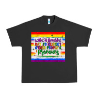 Pigment Black what a beautiful day to respect other people's pronouns  tumbler Urban Heavy Tee - JahusDesignShop