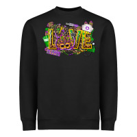 Black mardi gras love nurse Heavyweight Sweatshirt - CowGirlArtShop