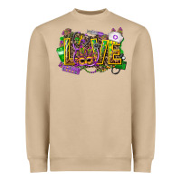 Mushroom mardi gras love nurse Heavyweight Sweatshirt - CowGirlArtShop