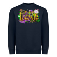 Navy mardi gras love nurse Heavyweight Sweatshirt - CowGirlArtShop