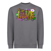Mardi Gras Love Nurse Heavyweight Sweatshirt | Teevron