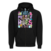 Black Easter Day Little mister hops a lot Zipper Hoodie - OliviaCreatesArt