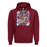 Burgundy Easter Day Little mister hops a lot Zipper Hoodie - OliviaCreatesArt