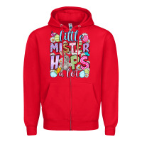 Red Easter Day Little mister hops a lot Zipper Hoodie - OliviaCreatesArt