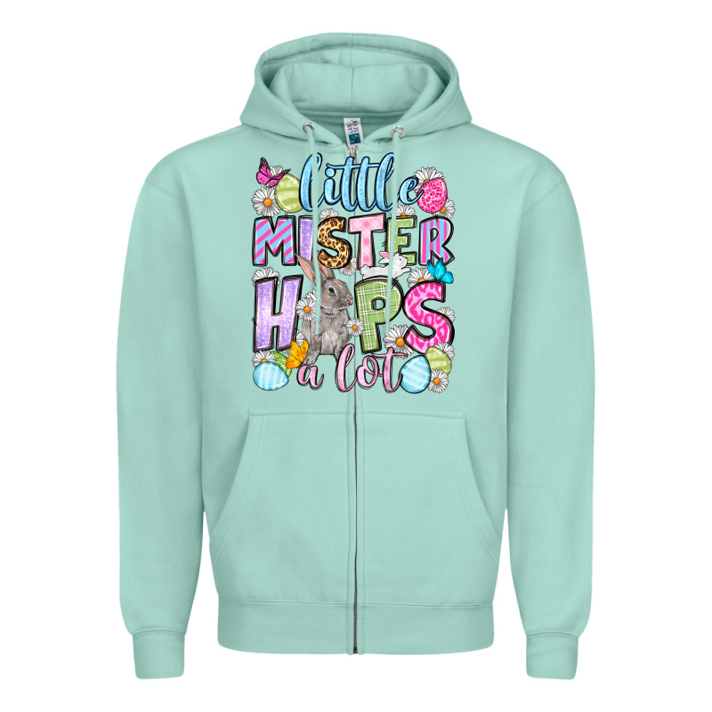Easter Day Little Mister Hops A Lot Zipper Hoodie by OliviaCreatesArt | Teevron