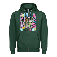 Sports Green Easter Day Little mister hops a lot Zipper Hoodie - OliviaCreatesArt