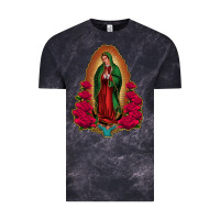 Cloud Black our lady of guadalupe Vintage Tee - Jasminsmagicworld