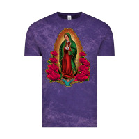 Cloud Purple our lady of guadalupe Vintage Tee - Jasminsmagicworld