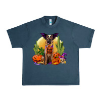 Midnight Navy Halloween german shepherd Urban Heavy Tee - RanaPortraitStore