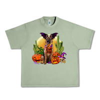 Oil Green Halloween german shepherd Urban Heavy Tee - RanaPortraitStore