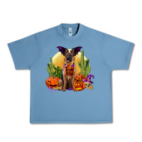 Pebble Blue Halloween german shepherd Urban Heavy Tee - RanaPortraitStore