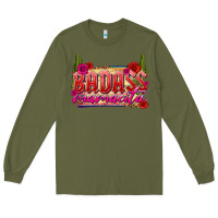 Army Green Badass Mamacita Long Sleeve Tee - texasbilliewilder