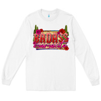 White Badass Mamacita Long Sleeve Tee - texasbilliewilder
