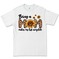 White being a mom makes my life complete Premium Tee - MaliasSmallBusiness