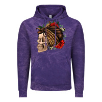 Cloud Purple leopard bandana and roses skull Vintage Hoodie - Jasminsmagicworld