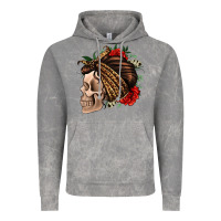 Cloud Rock leopard bandana and roses skull Vintage Hoodie - Jasminsmagicworld