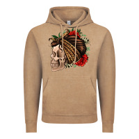Leopard Bandana And Roses Skull Vintage Hoodie | Teevron