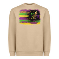Mushroom mardi gras flag Heavyweight Sweatshirt - CowGirlArtShop