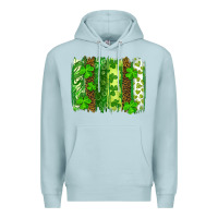 Blue Mist St Patrick's Day Brushstrokes Premium Hoodie - RanaPortraitStore