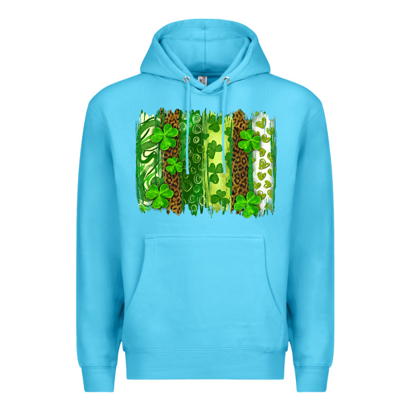 St Patrick's Day Brushstrokes Premium Hoodie by RanaPortraitStore | Teevron