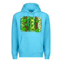 Ocean Blue St Patrick's Day Brushstrokes Premium Hoodie - RanaPortraitStore