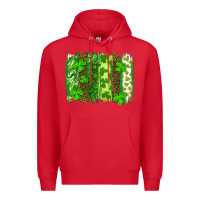 Red St Patrick's Day Brushstrokes Premium Hoodie - RanaPortraitStore