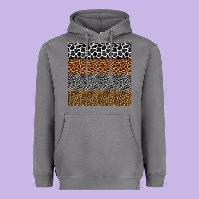 Safari Animals Seamless Pattern Heavyweight Hoodie Designed By Bundleandbundleshop