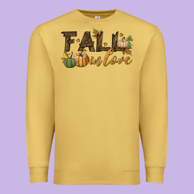 Fall In Love Premium Sweatshirt Designed By Bundleandbundleshop