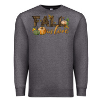 Charcoal Heather fall in love Premium Sweatshirt - BundleAndBundleShop