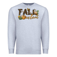 Heather Grey fall in love Premium Sweatshirt - BundleAndBundleShop