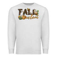 Oatmeal Heather fall in love Premium Sweatshirt - BundleAndBundleShop