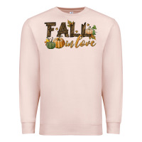 Pale Pink fall in love Premium Sweatshirt - BundleAndBundleShop