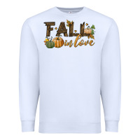 White fall in love Premium Sweatshirt - BundleAndBundleShop