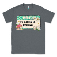Charcoal Heather hello id rather be reading Classic Tee - Artiststas