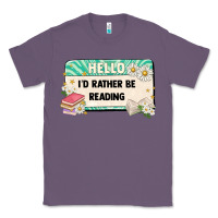 Lavender hello id rather be reading Classic Tee - Artiststas