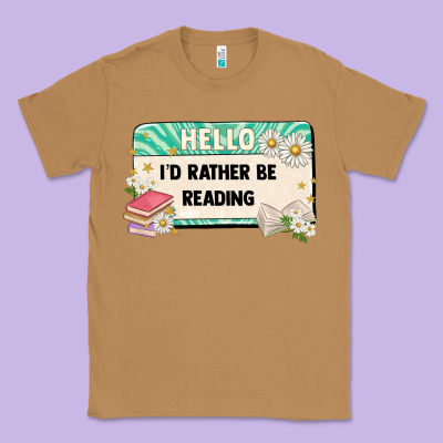 Hello Id Rather Be Reading Classic Tee Designed By Artiststas