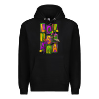 Black mardi gras louisiana Premium Hoodie - FaDigitalArtStudio