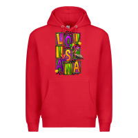 Red mardi gras louisiana Premium Hoodie - FaDigitalArtStudio