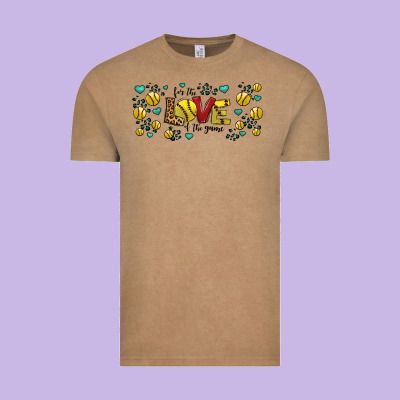 For The Love Of The Game Softball Vintage Tee Designed By Jasminsmagicworld