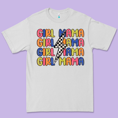 Girl Mama Lightning Bolt Premium Tee Designed By Maliassmallbusiness