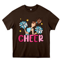 Chocolate Brown cheer Heavy Core Tee - MaliasSmallBusiness